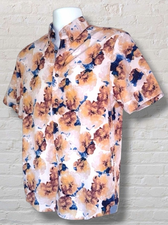 TALLIA Other - Tallia Sport Men’s Short Sleeve Button-Up Shirt – Floral Print – Size Small